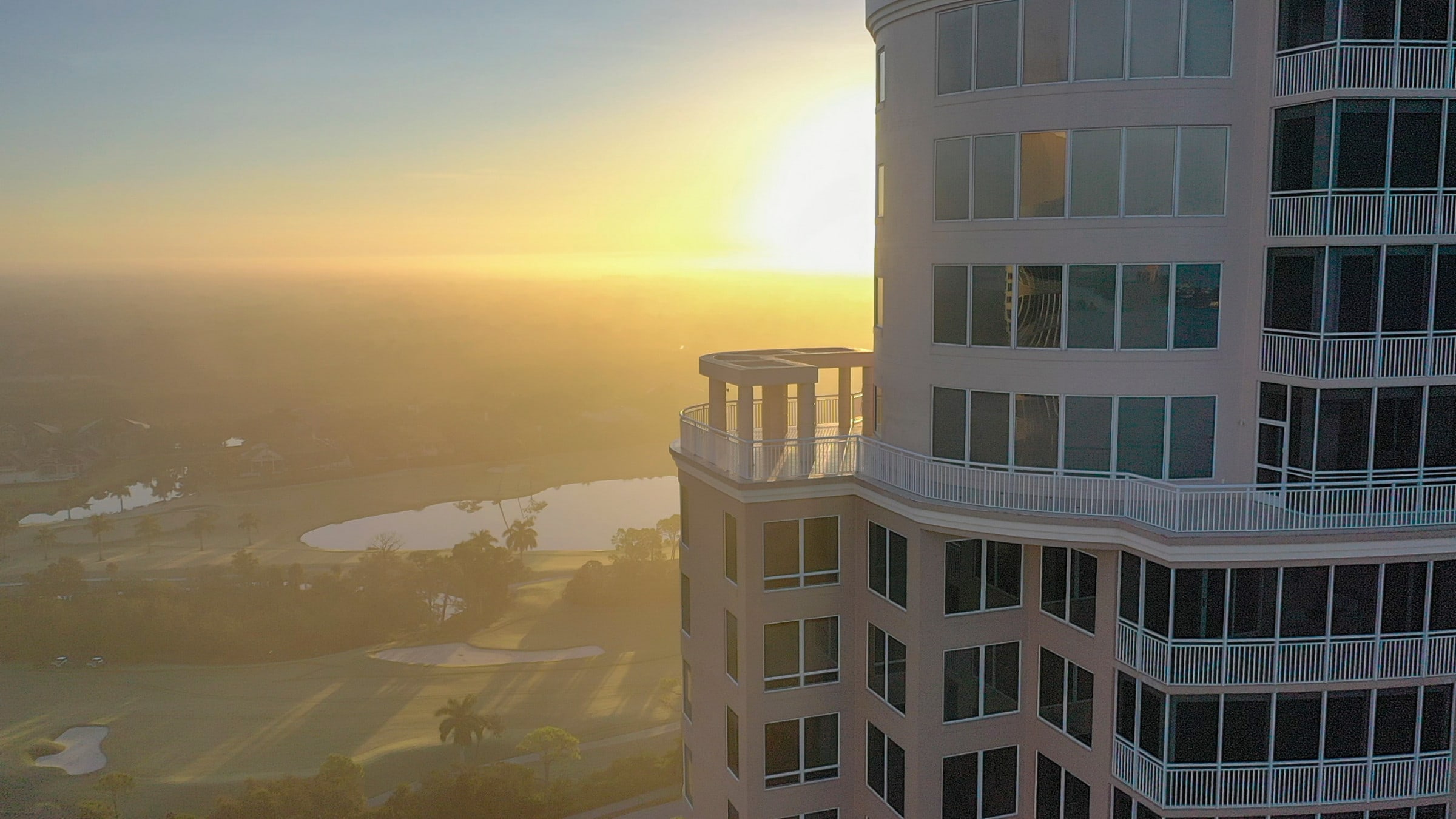 Ariel Image of Estancia at Dusk